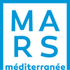 Logo MARS méditerranée en bleu sur un fond transparent