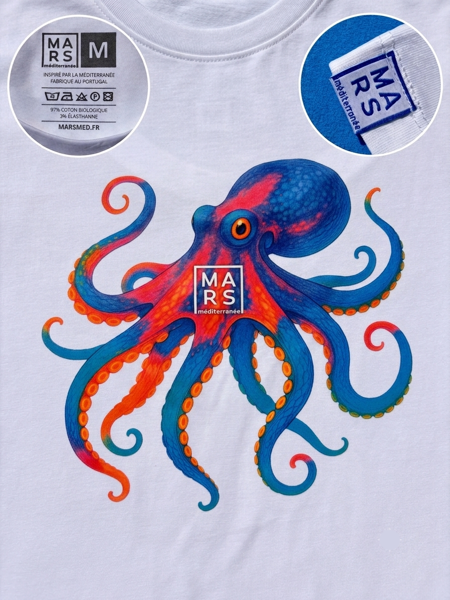 Tee-shirt SIGNATURE BLANC POULPE