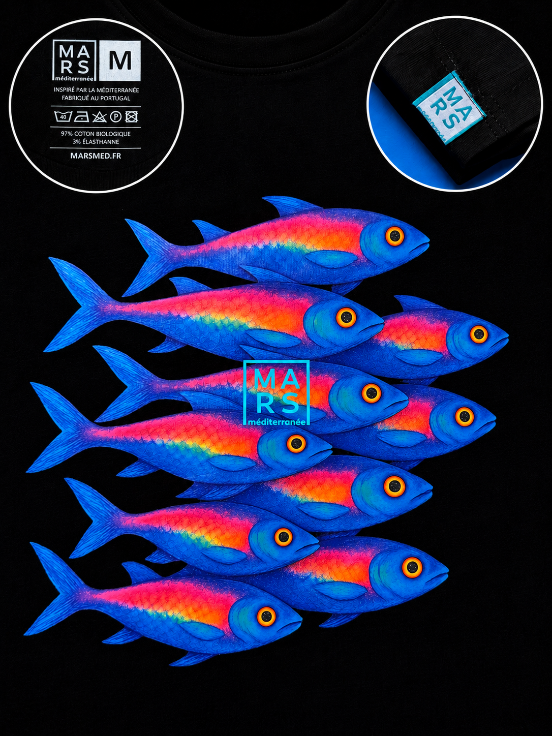 Tee-shirt SIGNATURE noir SARDINES